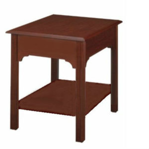 Chippendale: Rectangular End Table With Shelf