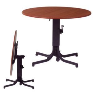 Adjustable Height Flip Top Pedestal Table