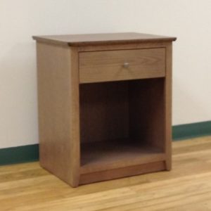 Custom Nightstand With Open Compartment & One Drawer