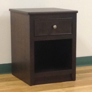 Custom Nightstand With Open Compartment & One Drawer