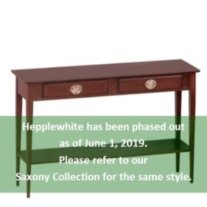 Hepplewhite: Sofa Table With Drawer & Shelf