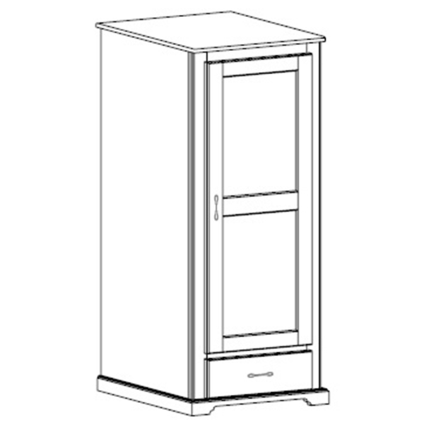 Kirkwood P2243 LD Single Wardrobe One Drawer