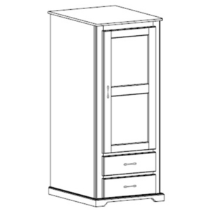 Kirkwood: Single Wardrobe With Two Drawers