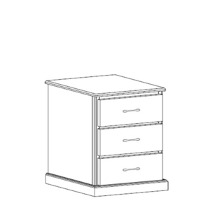 Manhattan: Three Drawer Nightstand