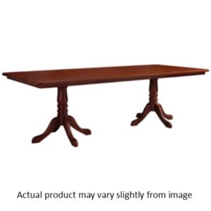 Double Wood Pedestal Table